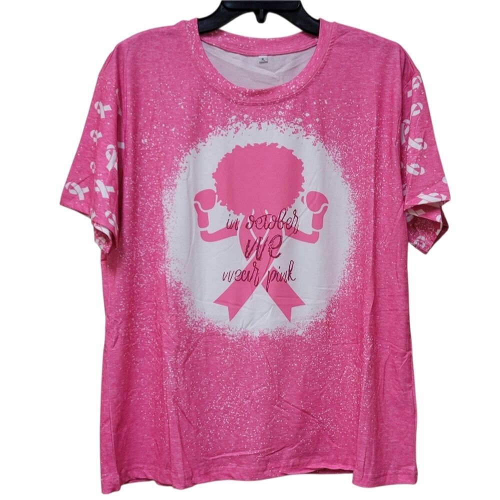 Women's Pink Ribbon Breast Cancer Awareness T-Shirt Sz XL - NWOT - Picture 2 of 7